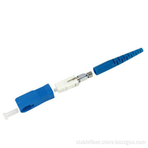 SC/SM UPC Fiber-optic Connector in Pre-domed Ceramic Ferrule Design for Easy Assembly